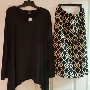 Top and skirt